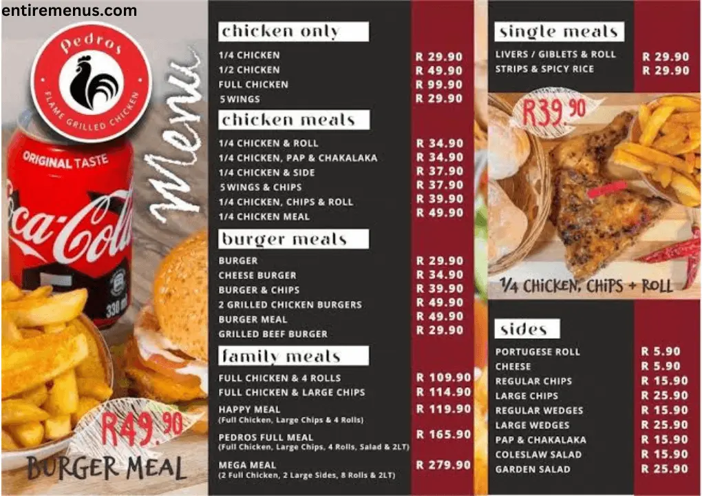 pedros menu